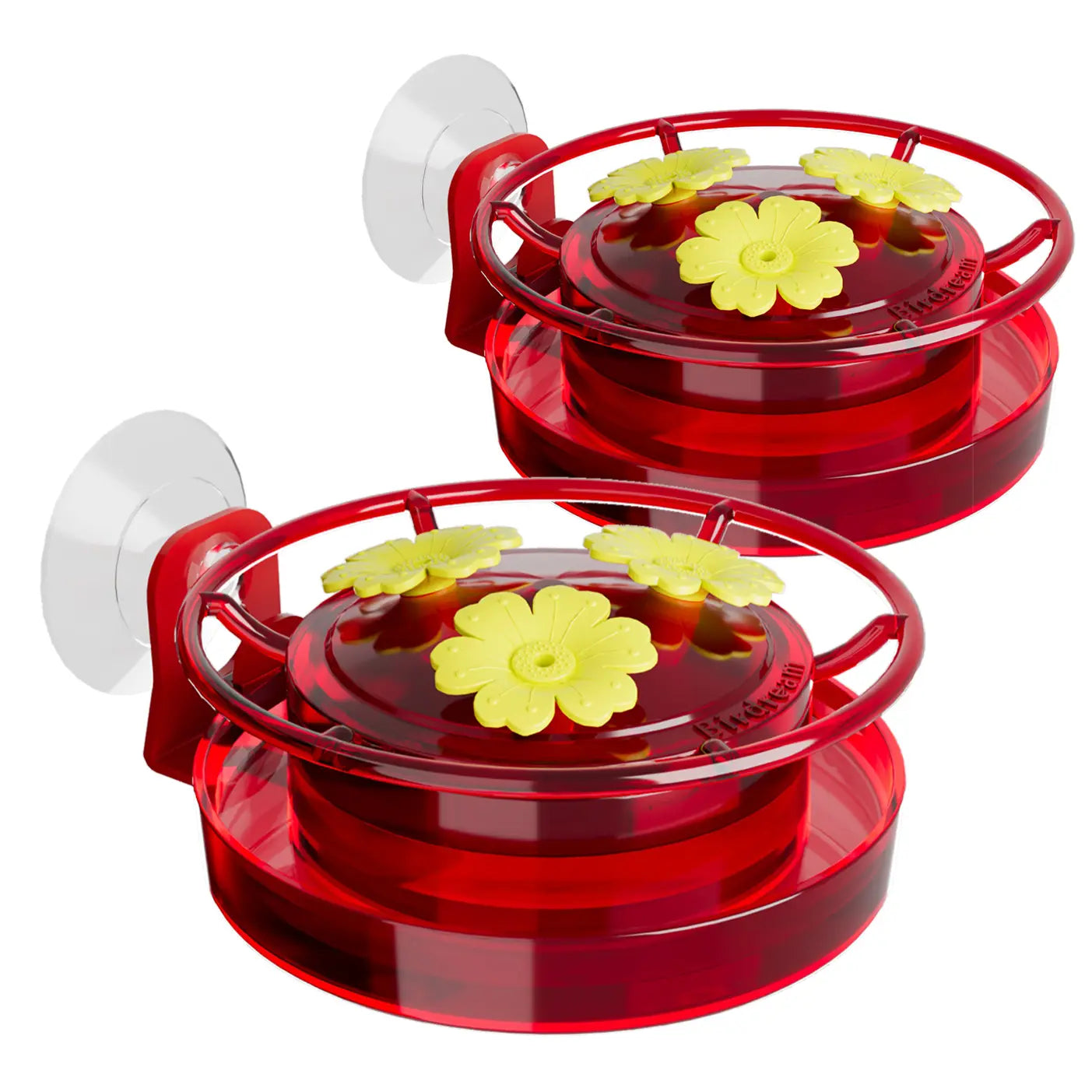 Birdream Window Hummingbird Feeder, 5Oz Small Plastic Nectar Holder with Ant Moat, 3 Feeding Ports, Compact Window-Mounted Hummingbird Feeder for Outdoors, Hummingbirds Feeder,Window Feeder
