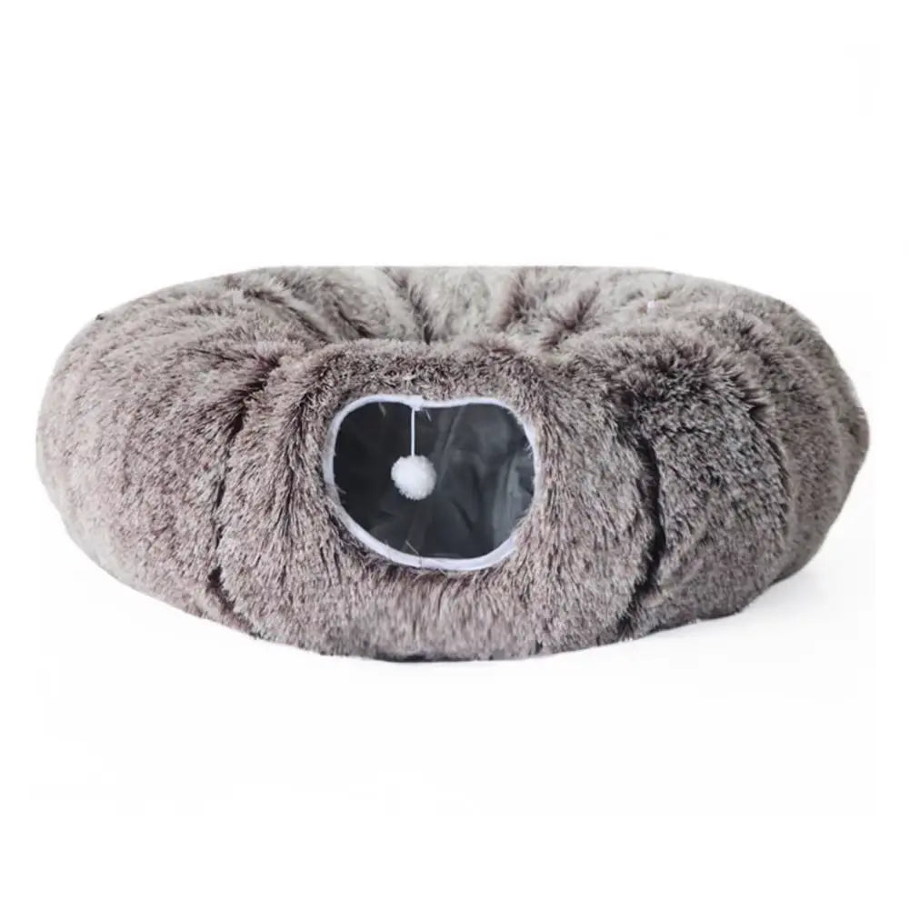 Plush Donut Tunnel Bed for Dogs | Cozy Burrow & Play Tunnel | Perfect for Dachshunds & Small Dogs 🌭 Beetlesshops