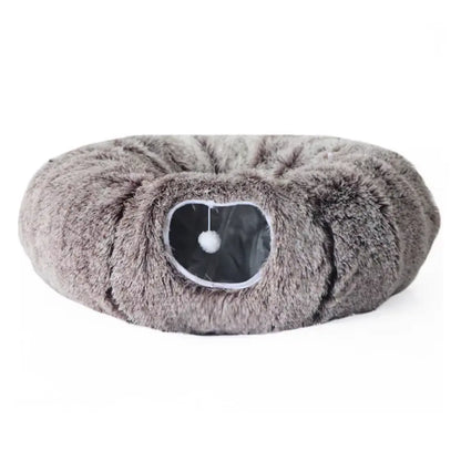 Plush Donut Tunnel Bed for Dogs | Cozy Burrow & Play Tunnel | Perfect for Dachshunds & Small Dogs 🌭 Beetlesshops