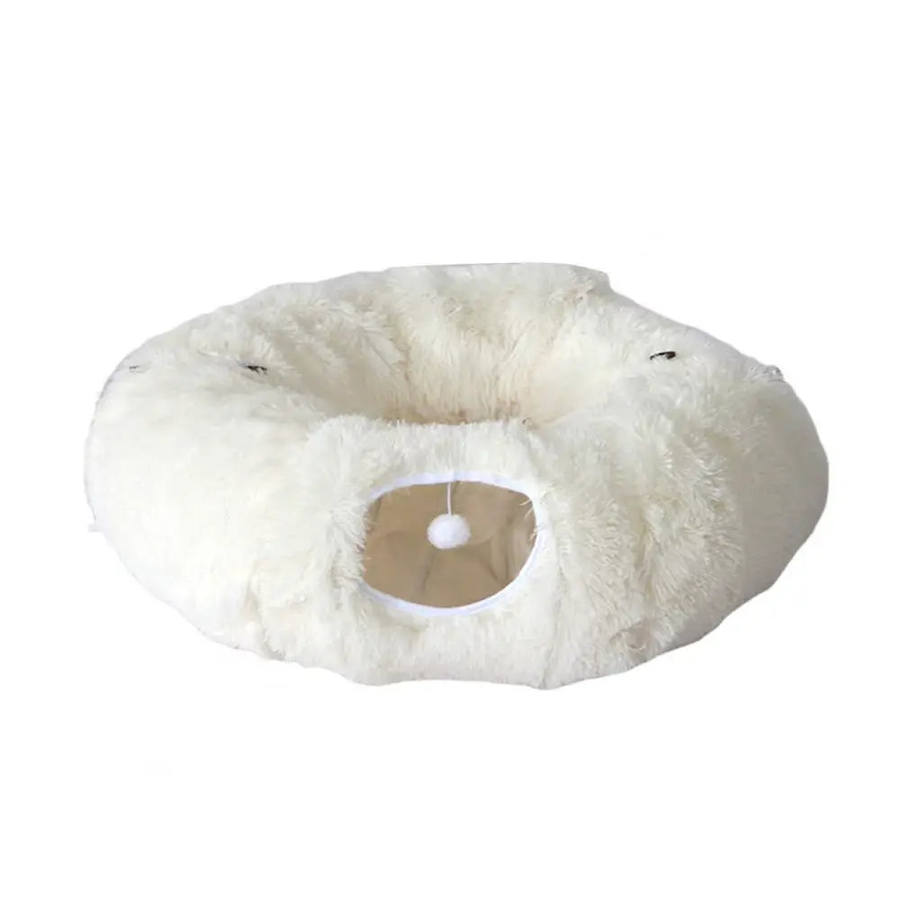 Plush Donut Tunnel Bed for Dogs | Cozy Burrow & Play Tunnel | Perfect for Dachshunds & Small Dogs 🌭 Beetlesshops