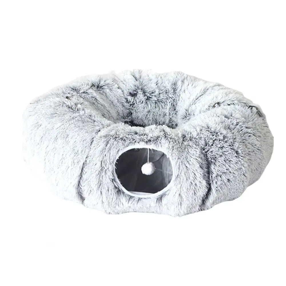 Plush Donut Tunnel Bed for Dogs | Cozy Burrow & Play Tunnel | Perfect for Dachshunds & Small Dogs 🌭 Beetlesshops