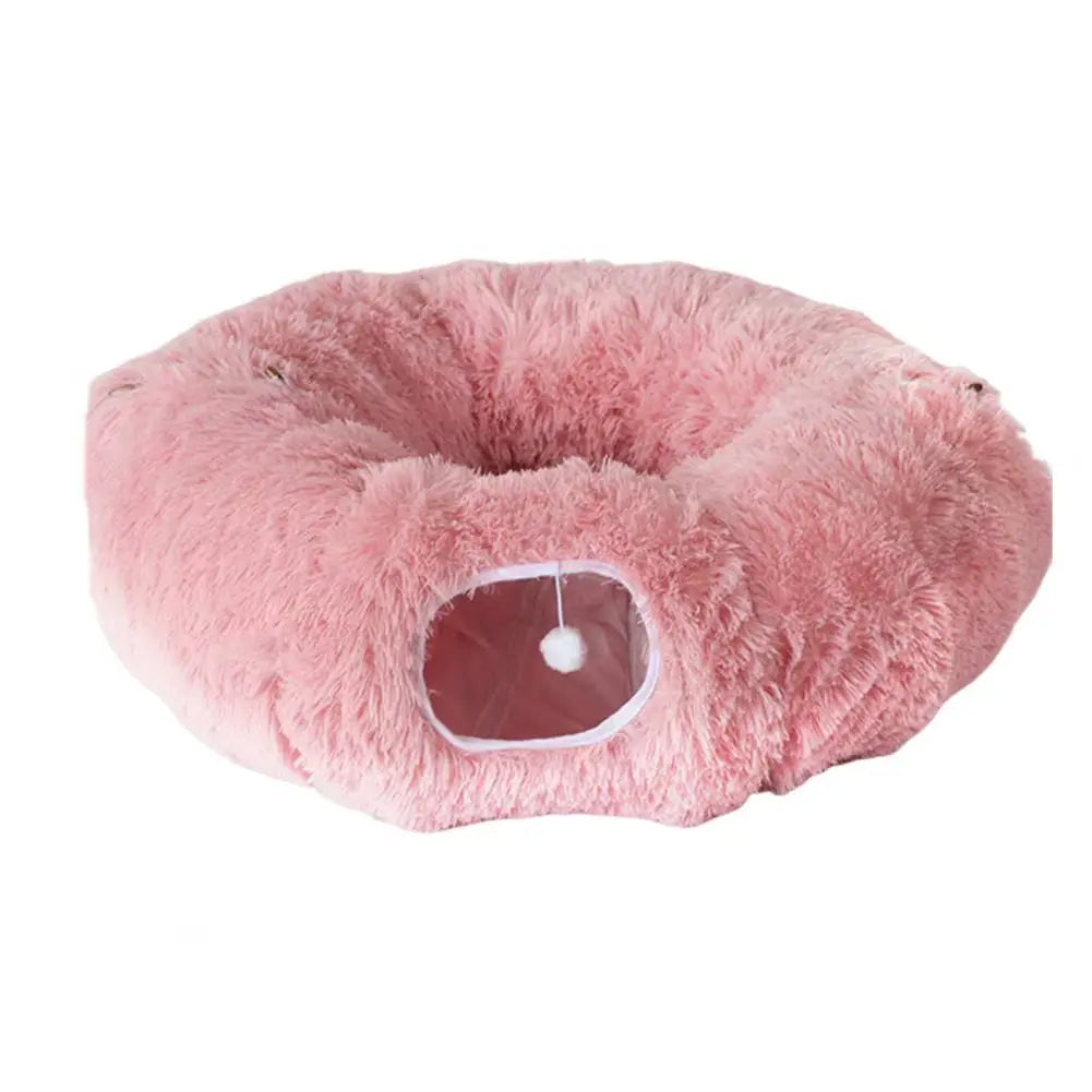 Plush Donut Tunnel Bed for Dogs | Cozy Burrow & Play Tunnel | Perfect for Dachshunds & Small Dogs 🌭 Beetlesshops