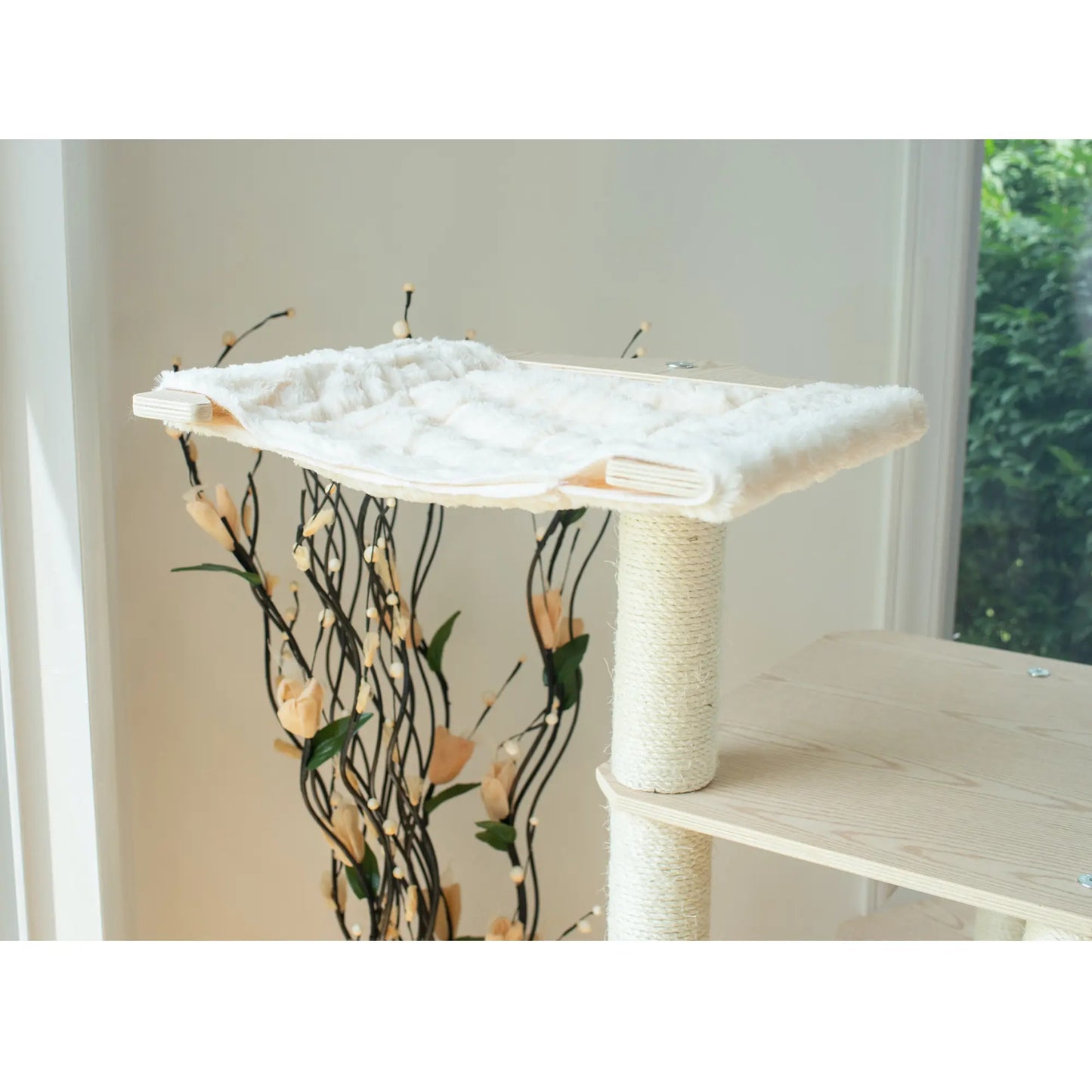 Armarkat Real Wood Premium Scots Pine 54-Inch Cat Tree with Three Levels, Perch, and Condo