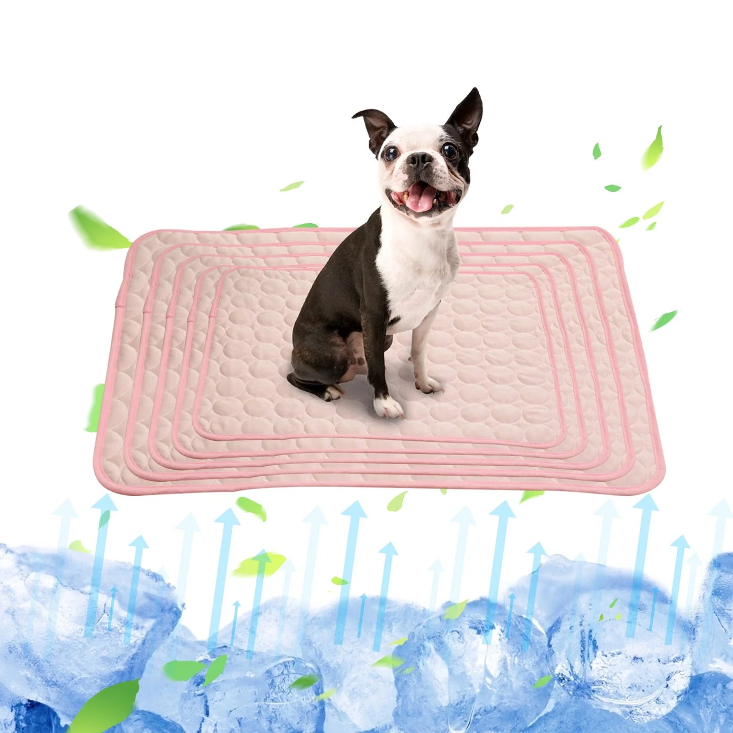 Pet Products Cool Mat-Dog Cooling Mat Summer Pet Cooling Pads, Ice Silk Cooling Mat for Dogs & Cats, Portable & Washable Pet Cooling Blanket for Kennel/Sofa/Bed/Floor