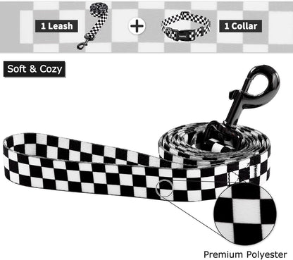 Dog Collar and Leash Set for Large Dogs, up to 80 Lbs | Soft Splicing Design, Adjustable Durable Pet Collar Leash for Everyday Walks, Training, and Outdoor Activities