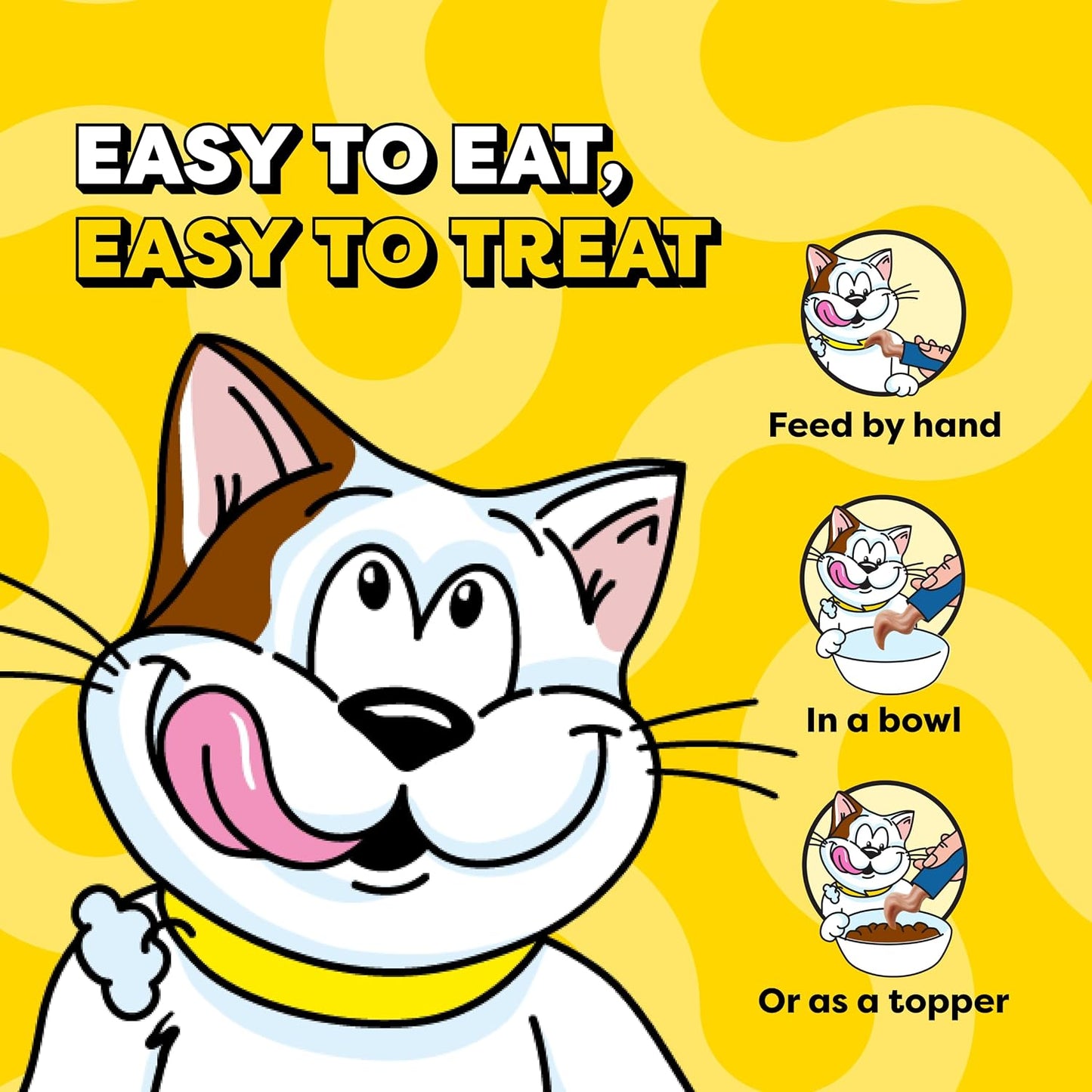 Creamy Puree Lickable Cat Treats, Salmon, 24 Count | under 15 Calories per Tube, Great for Senior Cats, No Chewing Required, No Added Sugar, Wet Squeezable Treat, 0.42 Oz. Tubes