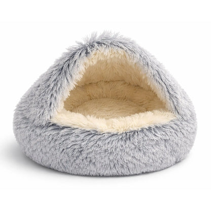 Turnspin Burrow Bed – Covered Plush Bed for Cats & Small Dogs