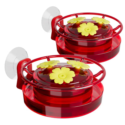 Birdream Window Hummingbird Feeder, 5Oz Small Plastic Nectar Holder with Ant Moat, 3 Feeding Ports, Compact Window-Mounted Hummingbird Feeder for Outdoors, Hummingbirds Feeder,Window Feeder