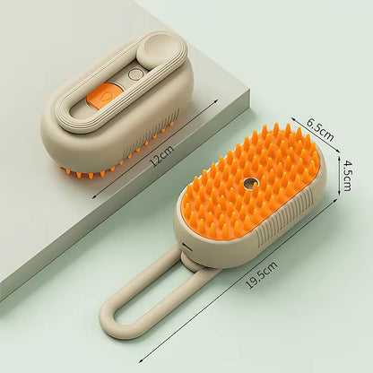 Revolutionary 3-in-1 Steam Brush for Cats: Effortless Grooming, Massage & Hair Removal