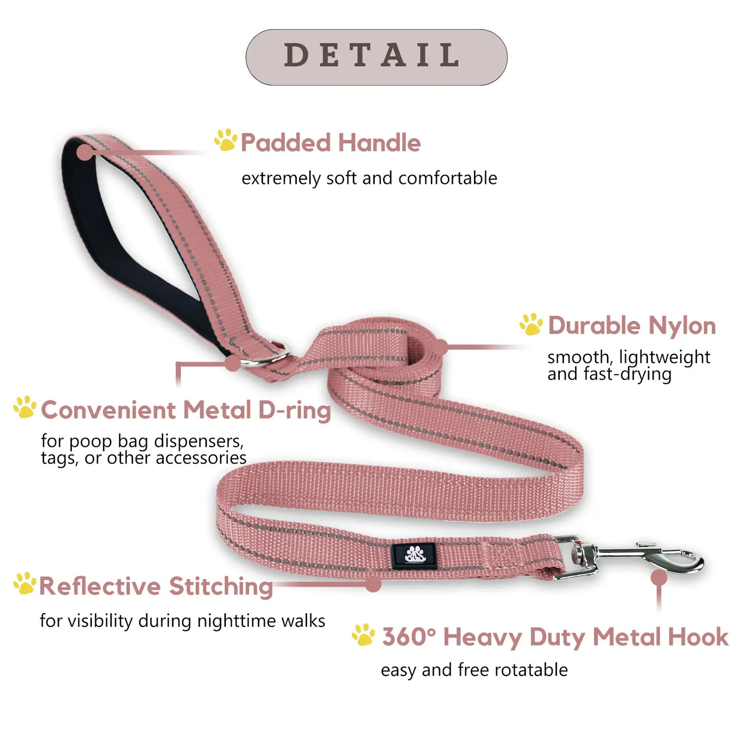 Reflective Dog Collar and Leash Set,Soft Neoprene Pet Collar with Quick Release Buckle,Adjustable Nylon Dog Collars for Small Medium Large Dogs