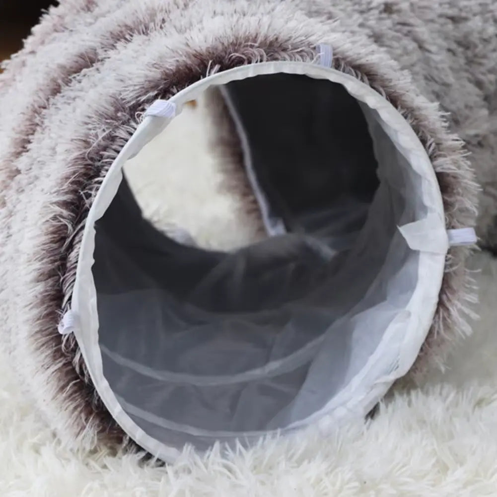 Plush Donut Tunnel Bed for Dogs | Cozy Burrow & Play Tunnel | Perfect for Dachshunds & Small Dogs 🌭 Beetlesshops