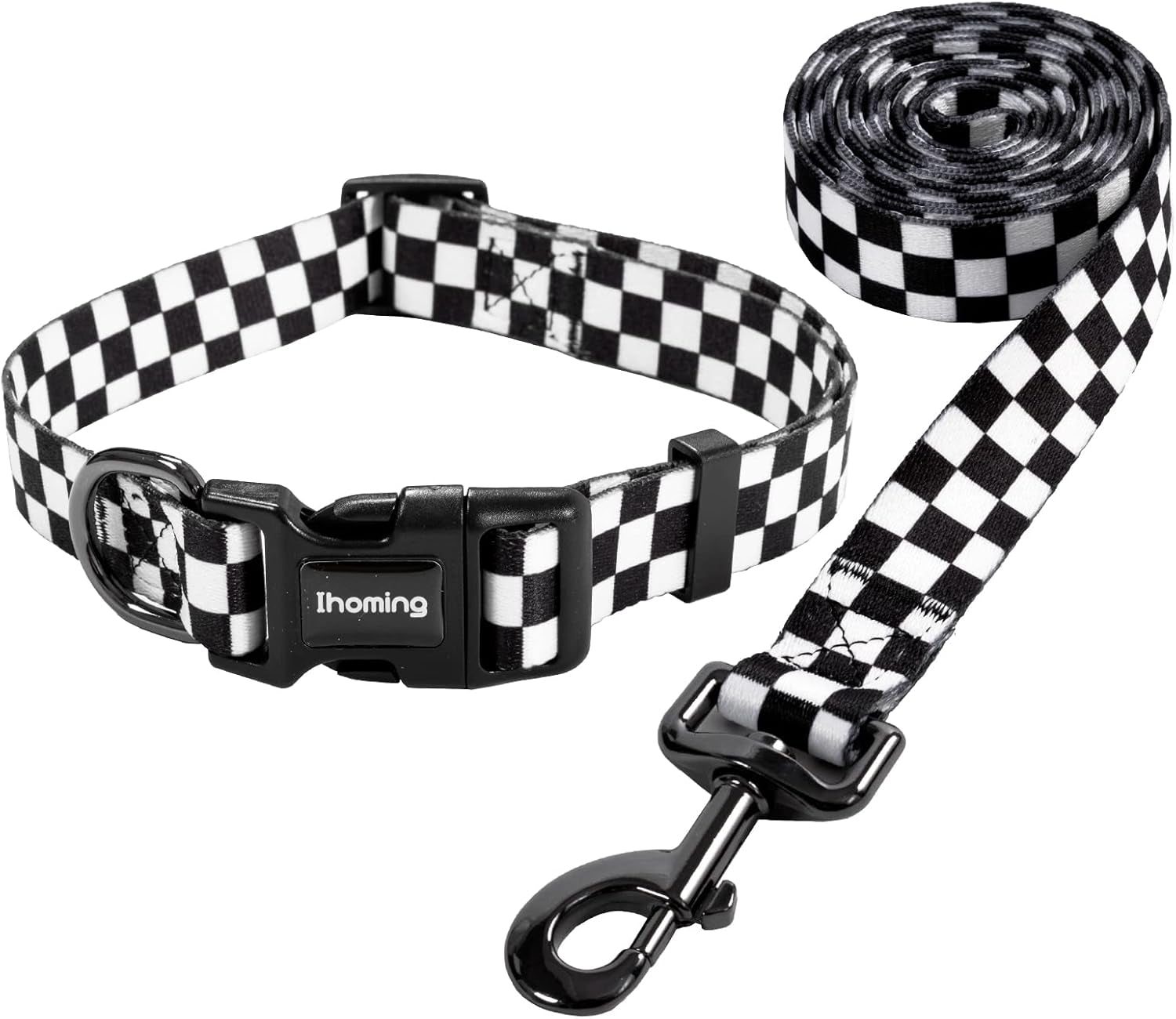 Dog Collar and Leash Set for Large Dogs, up to 80 Lbs | Soft Splicing Design, Adjustable Durable Pet Collar Leash for Everyday Walks, Training, and Outdoor Activities